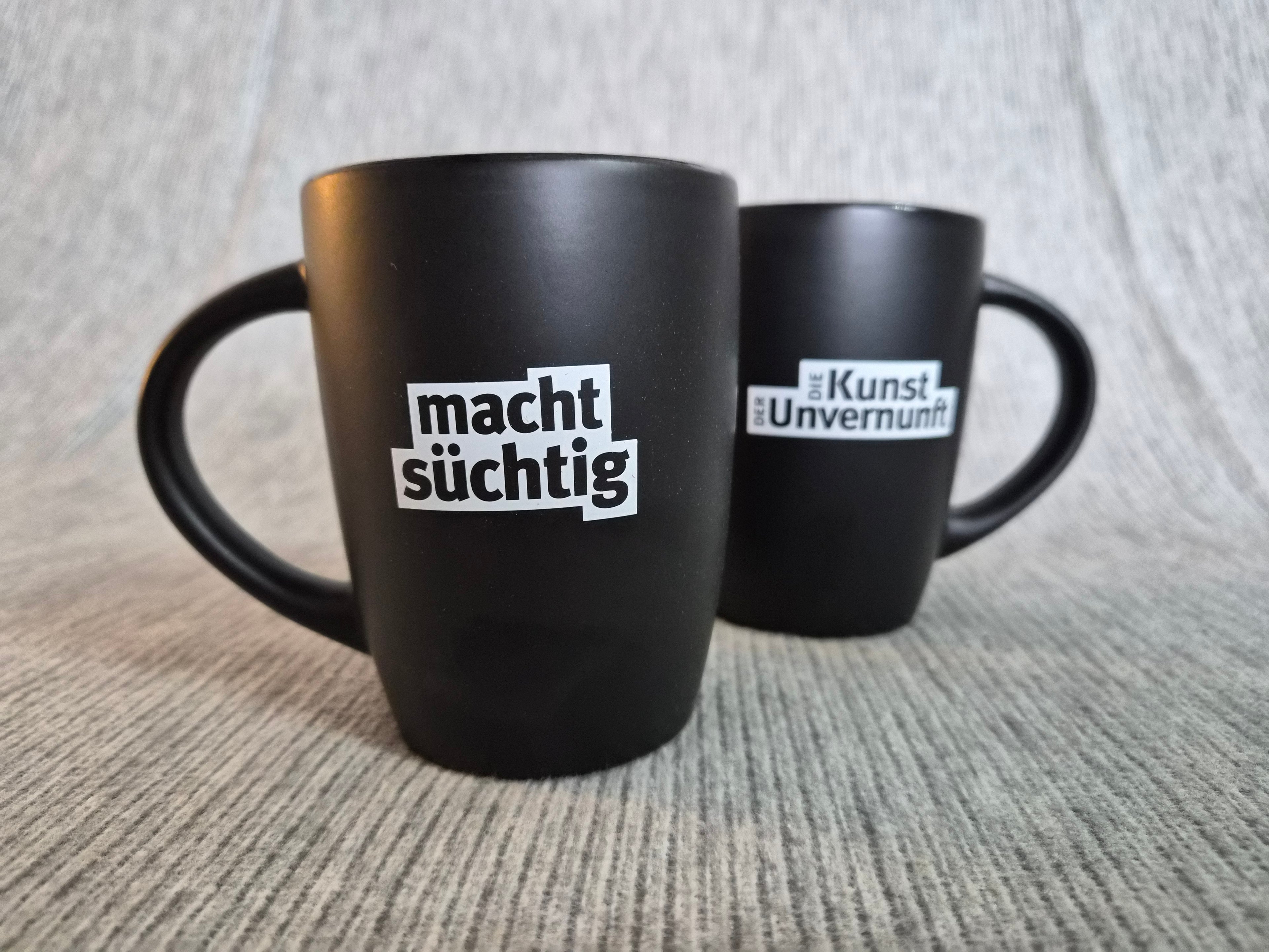 Kaffeebecher "machtsüchtig" (vanillafreundlich)