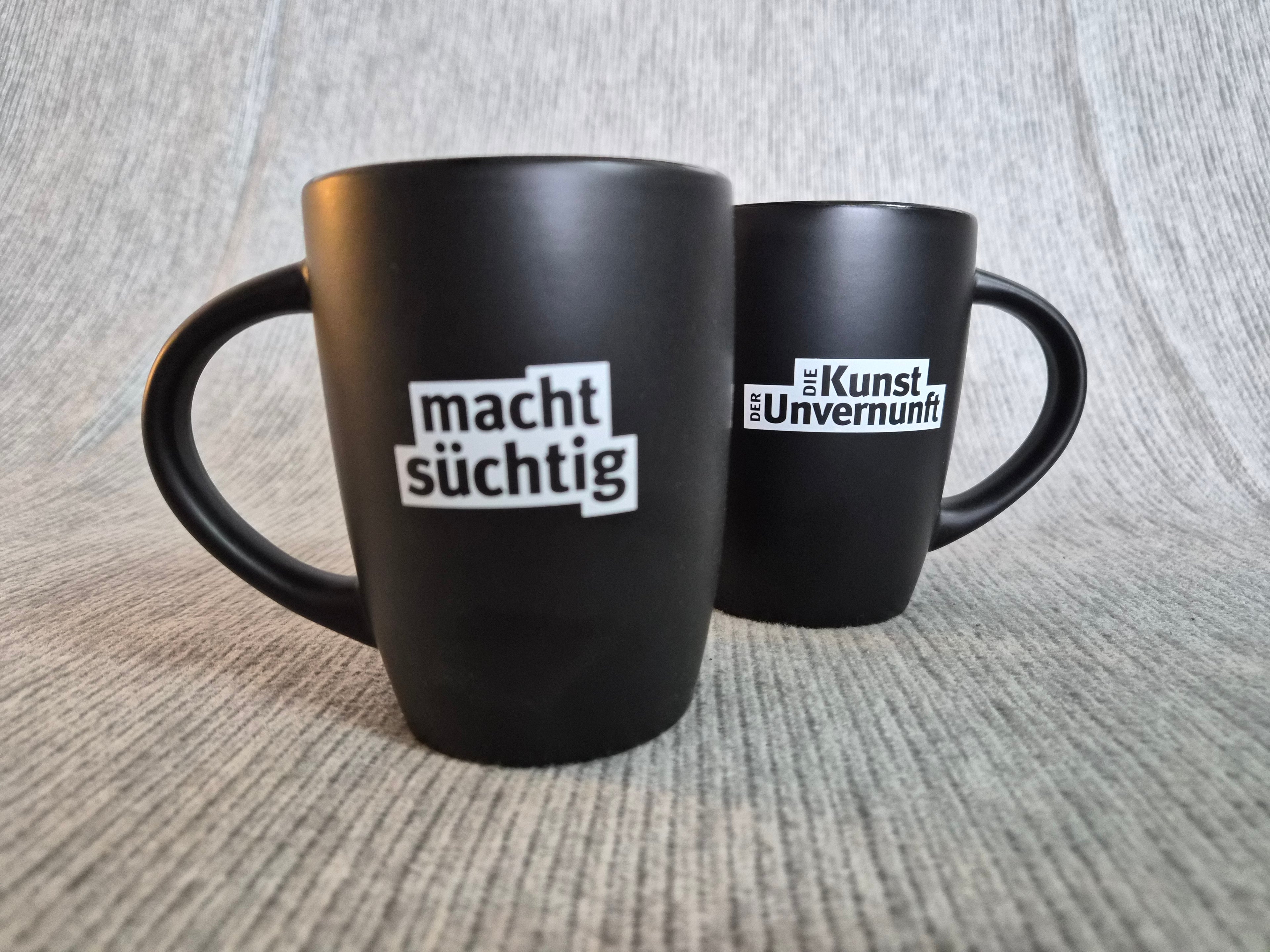 Kaffeebecher "machtsüchtig" (vanillafreundlich)