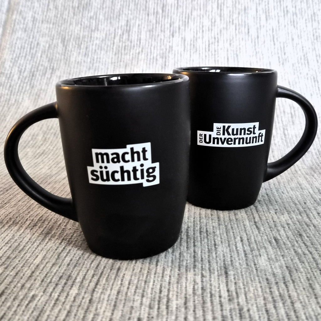 Kaffeebecher "machtsüchtig" (vanillafreundlich)