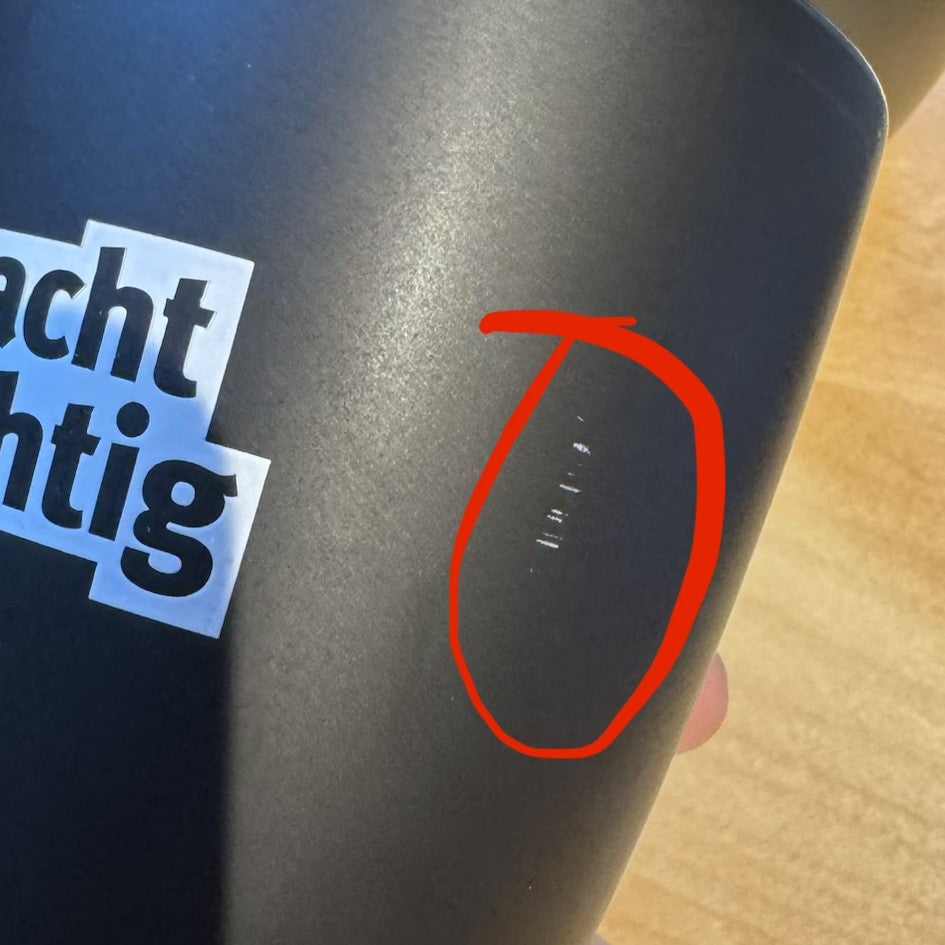 Kaffeebecher "machtsüchtig": 2. Wahl - Mängelexemplar