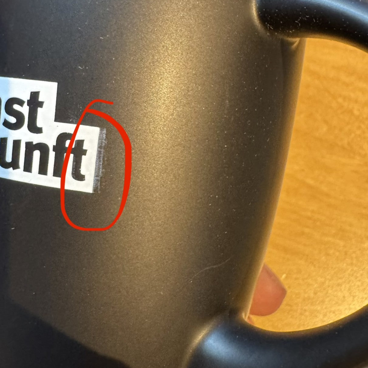 Kaffeebecher "machtsüchtig": 2. Wahl - Mängelexemplar